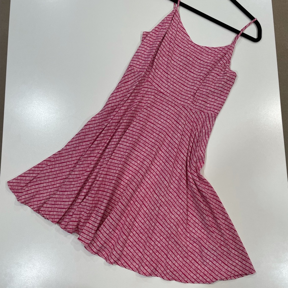 Old Navy Pink Striped Fit & Flare Sundress Mini | A-Line | Size M - Picture 3 of 15